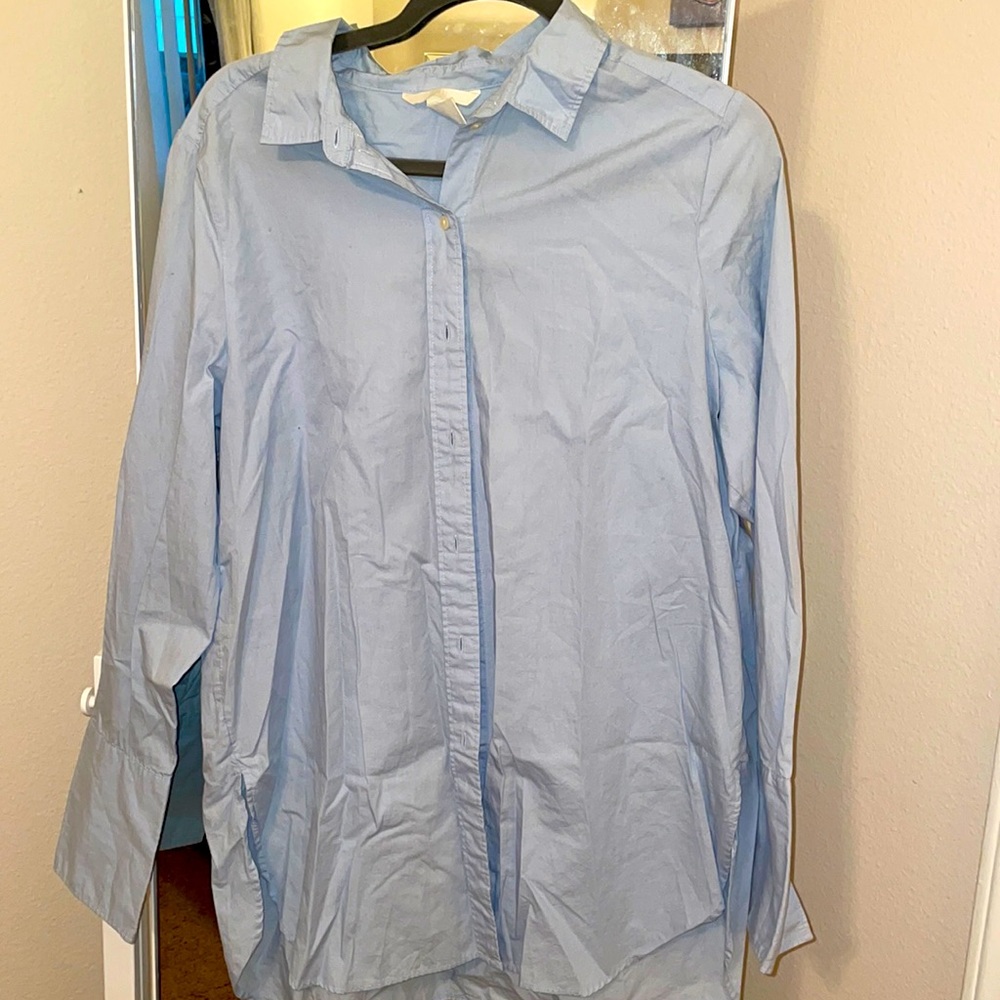 H&M blue collared button up